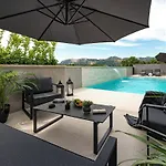 Luxury Black Cube With Heated Pool